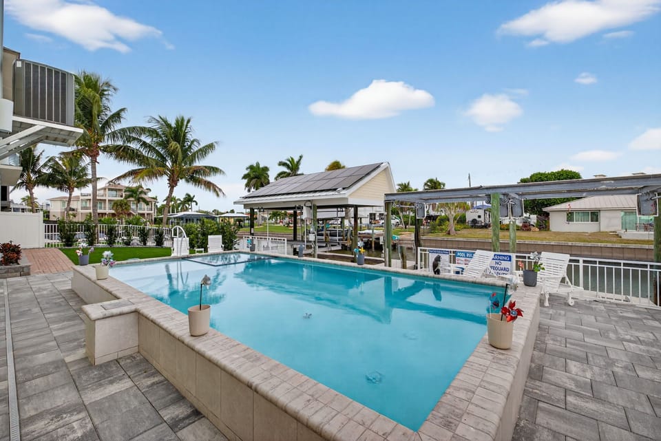 Private heated pool