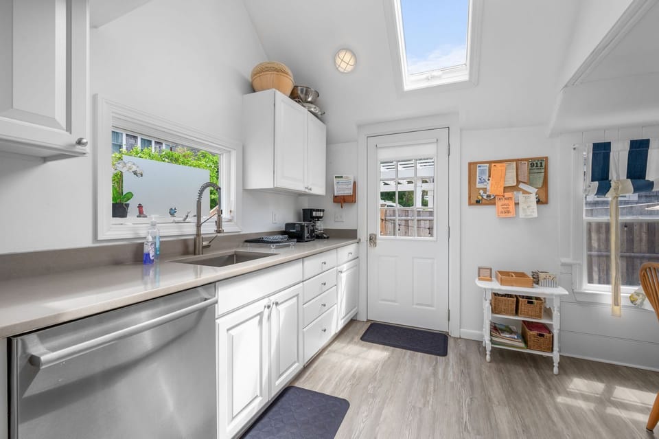 Streaming sun through the skylight keeps the kitchen bright-17 Ocean Ave Harwich Port Cape Cod-Kare Not-NEVR