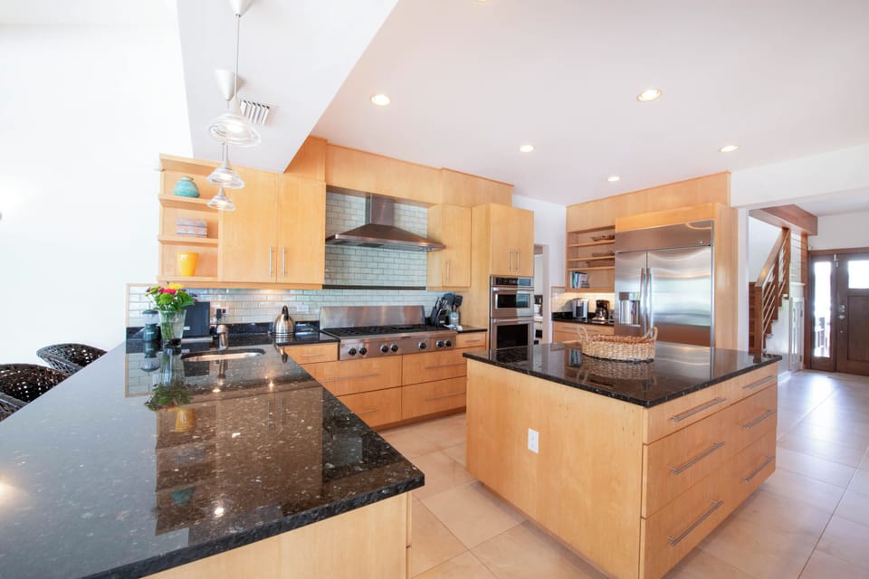 Spacious kitchen.