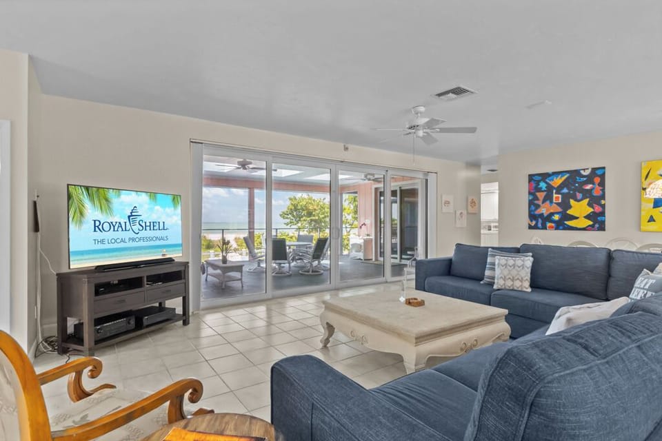 Living area with plush sectional couch