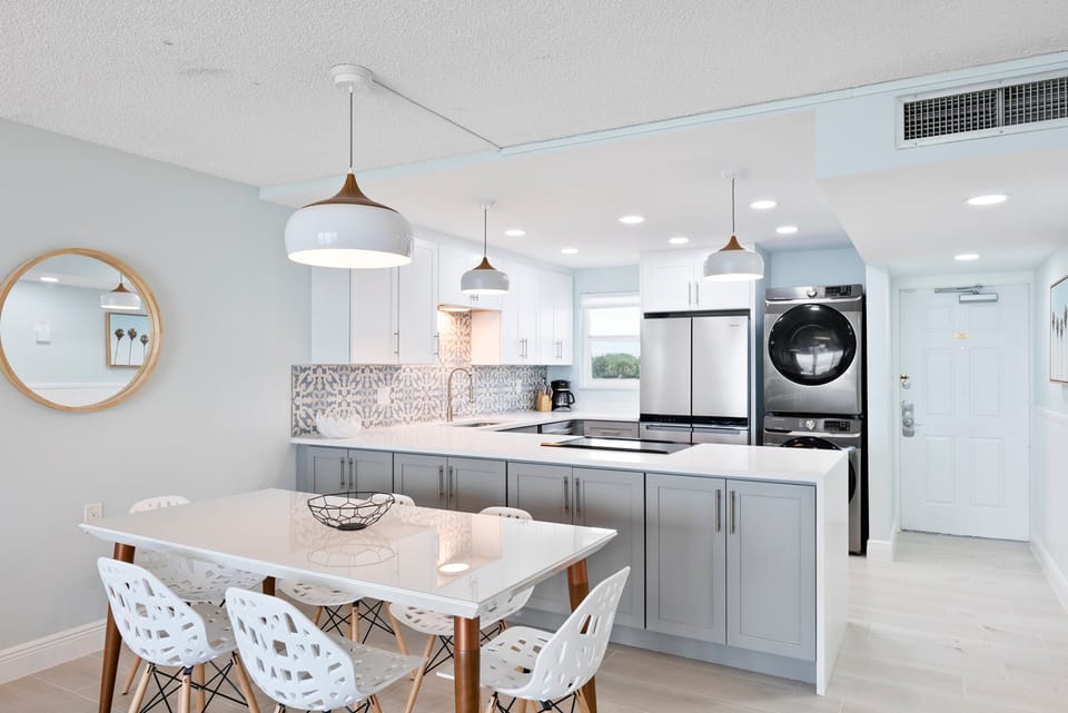 Dining table seats six