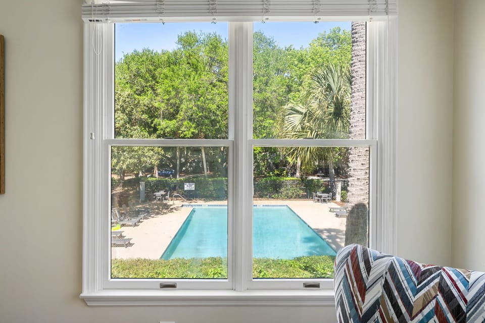 View of Community Pool from Bedroom 1