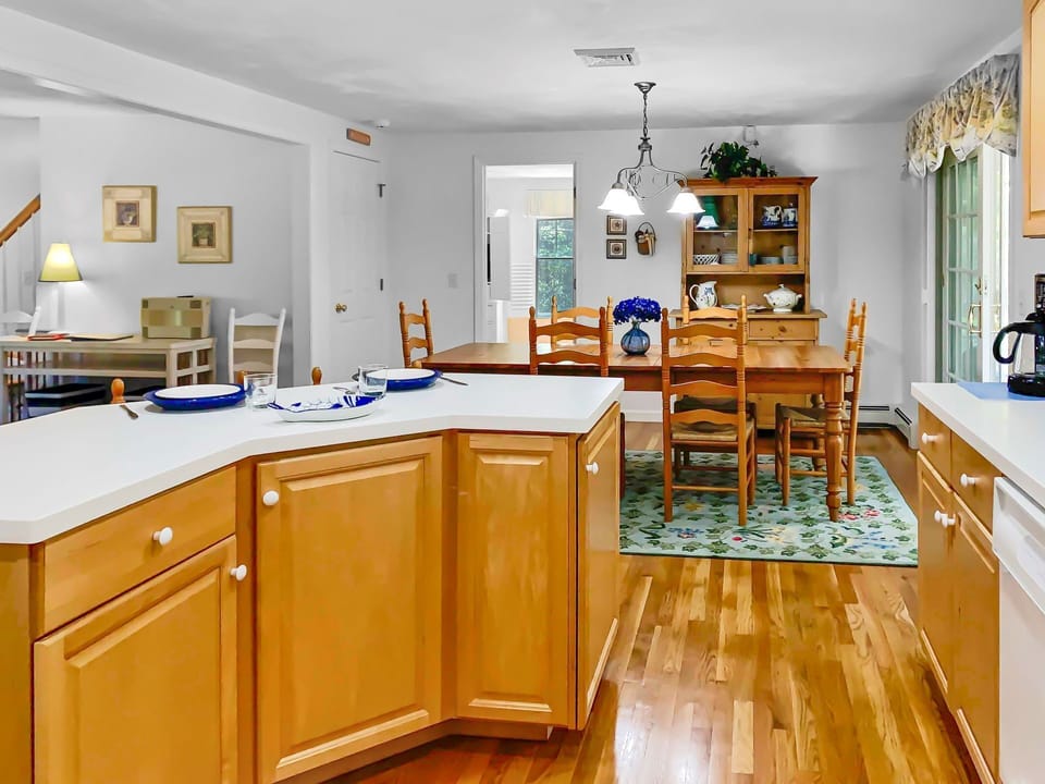 Open concept kitchen with island