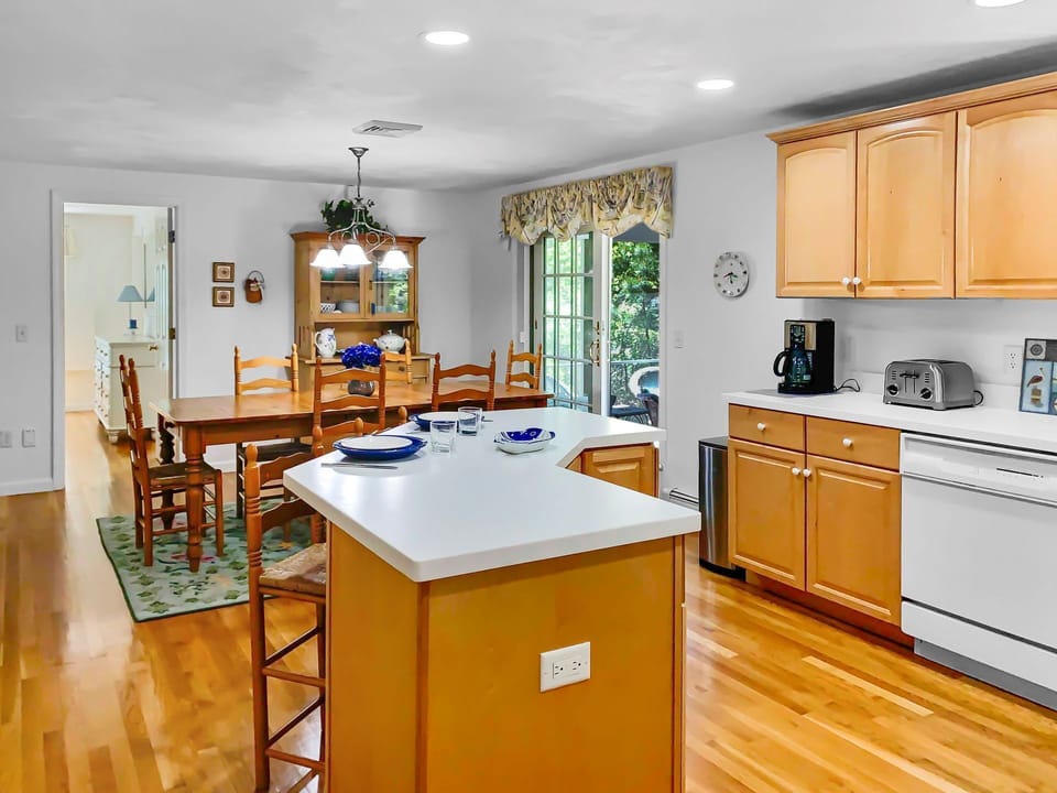 Open concept kitchen with island