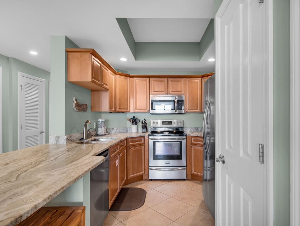 Spacious Kitchen with Stainless Steel Appliances
