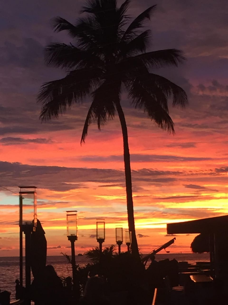 Sunsets from nearby waterfront restaurant across the street.