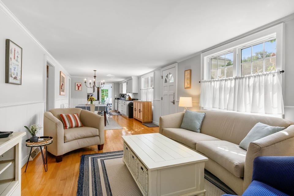 Gathering space facing toward the dining area and kitchen-19 Burton Avenue West Harwich -  Lobsta House- New England Vacation Rentals