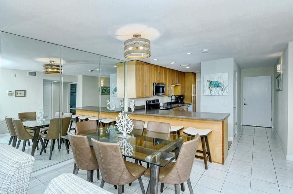 Dining room and kitchen