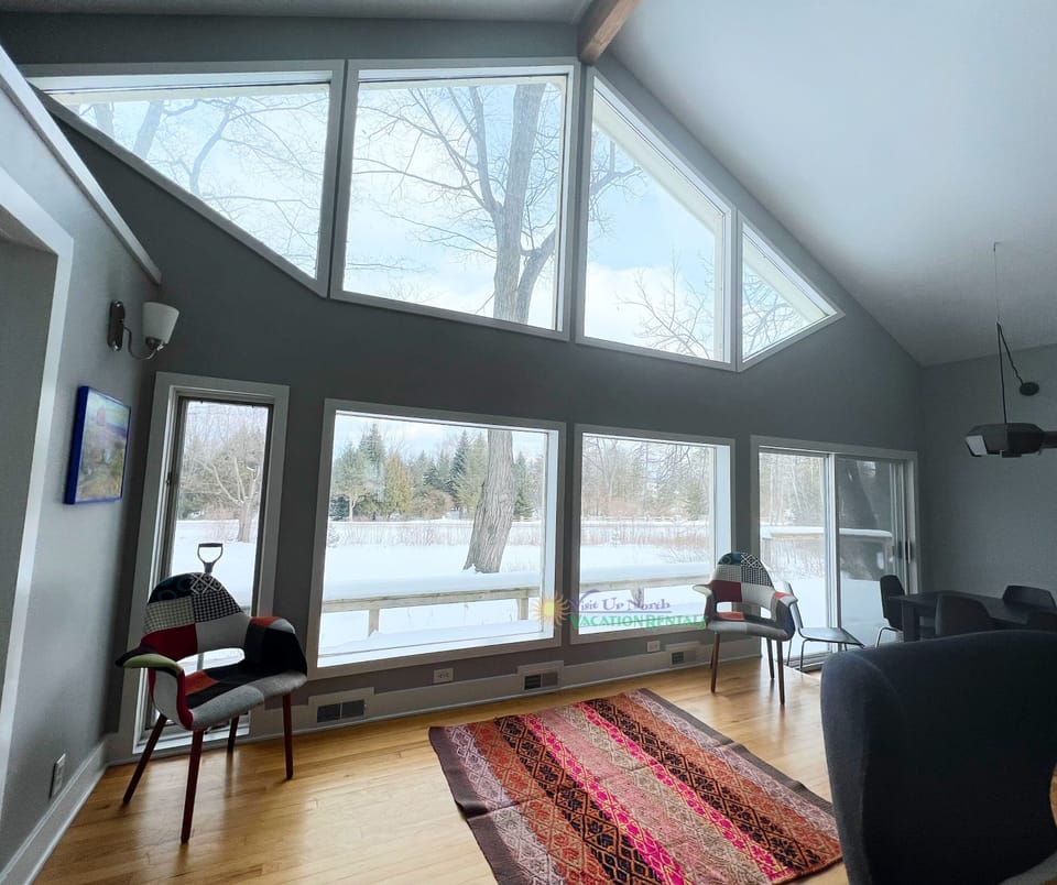 View of the outside from the living room. - View of the outside from the living room.