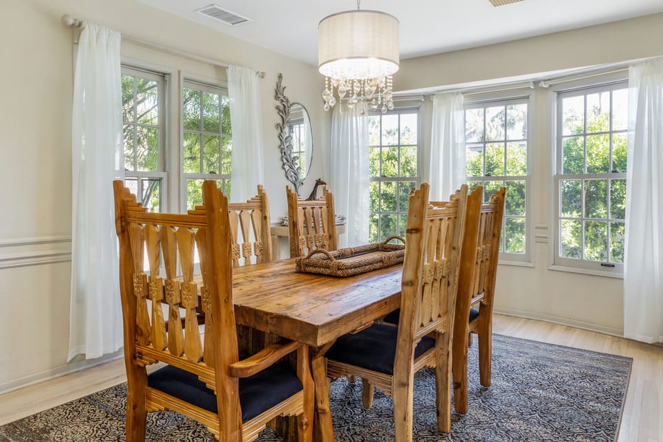 Stunning wooden dining table