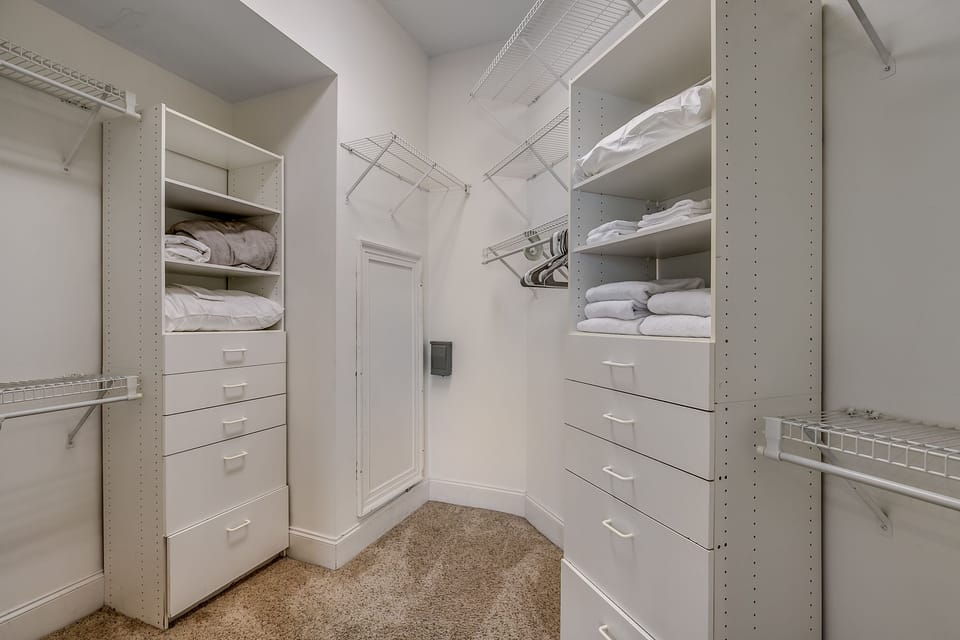 Walk-in closet off of the primary suite