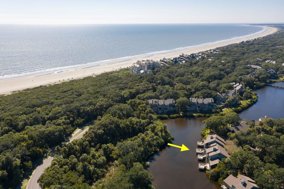 Aerial view of villa