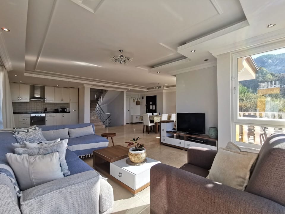 large modern open plan living room 