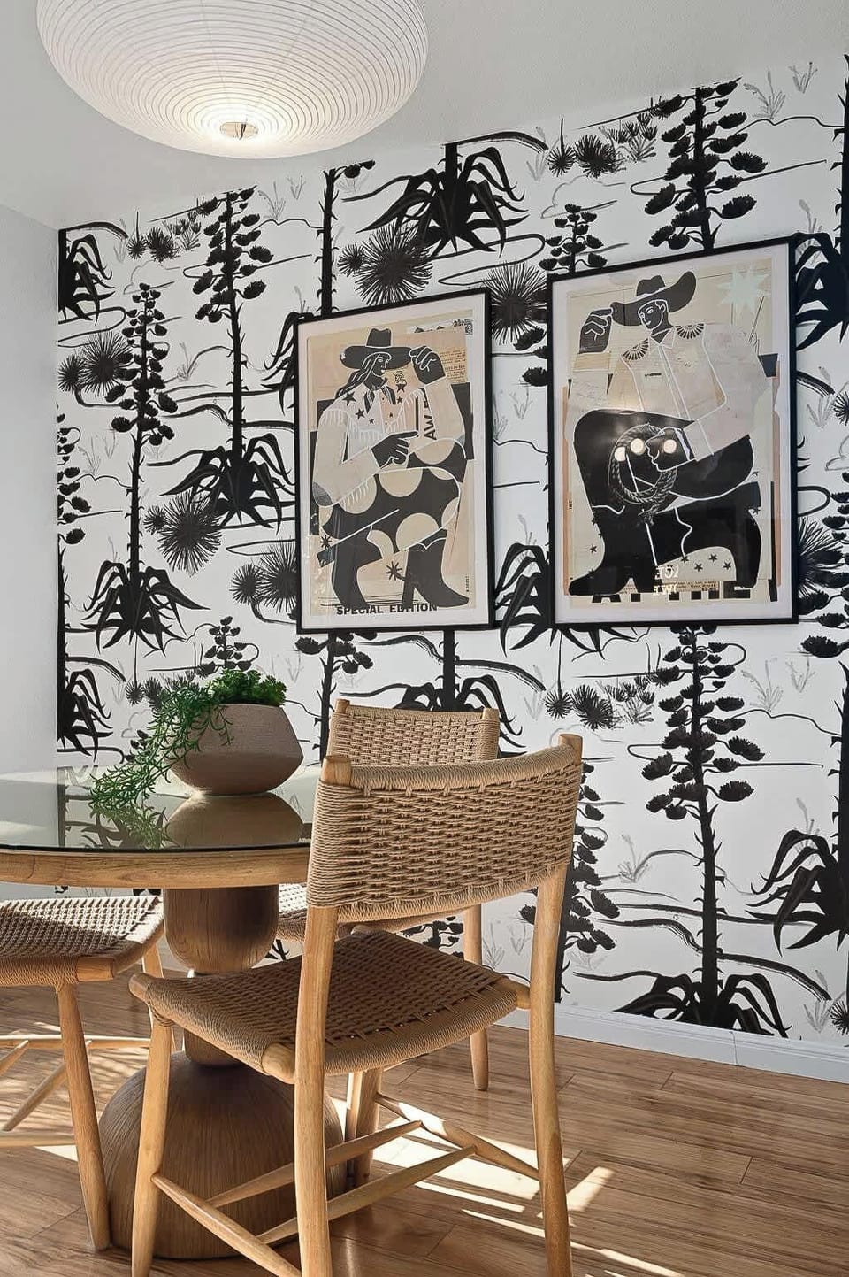 Unit A - Dining table for four between the kitchen and living area