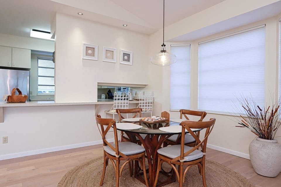 Dining table with breakfast bar
