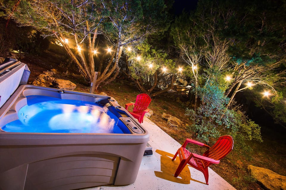 Private hot tub under the stars.