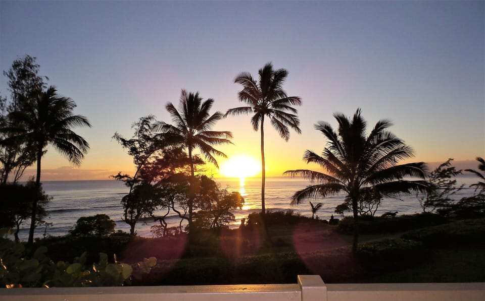 Beautiful Sunset from the Oceanfront Balcony