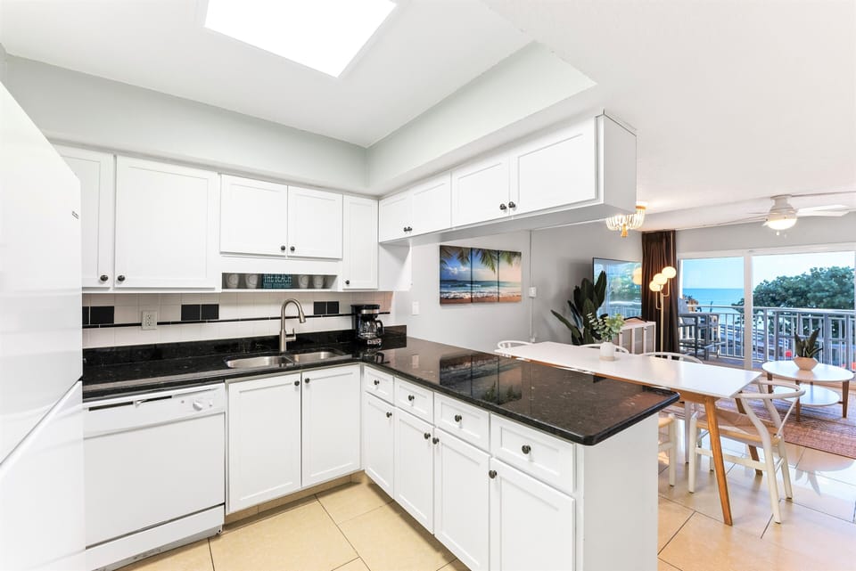 Spacious kitchen stocked with everything you need