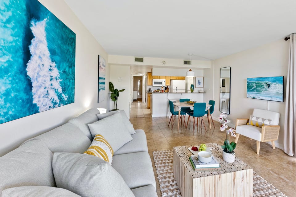 Stylish and open-concept living space with modern furnishings.