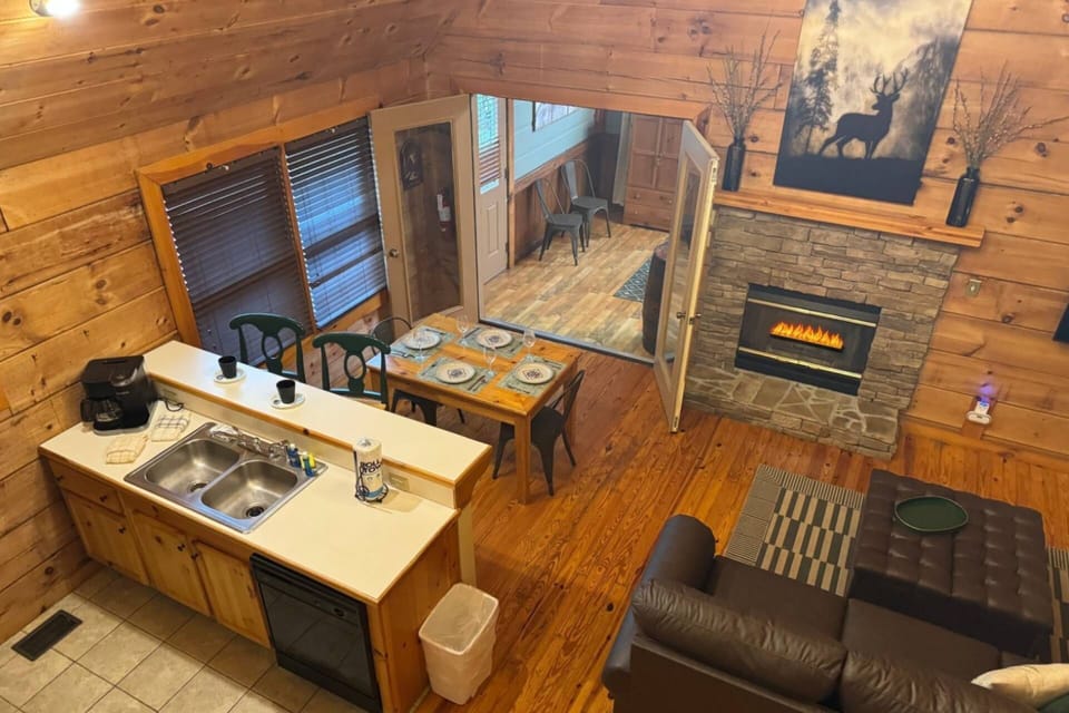 Enjoy a fire while you relax.