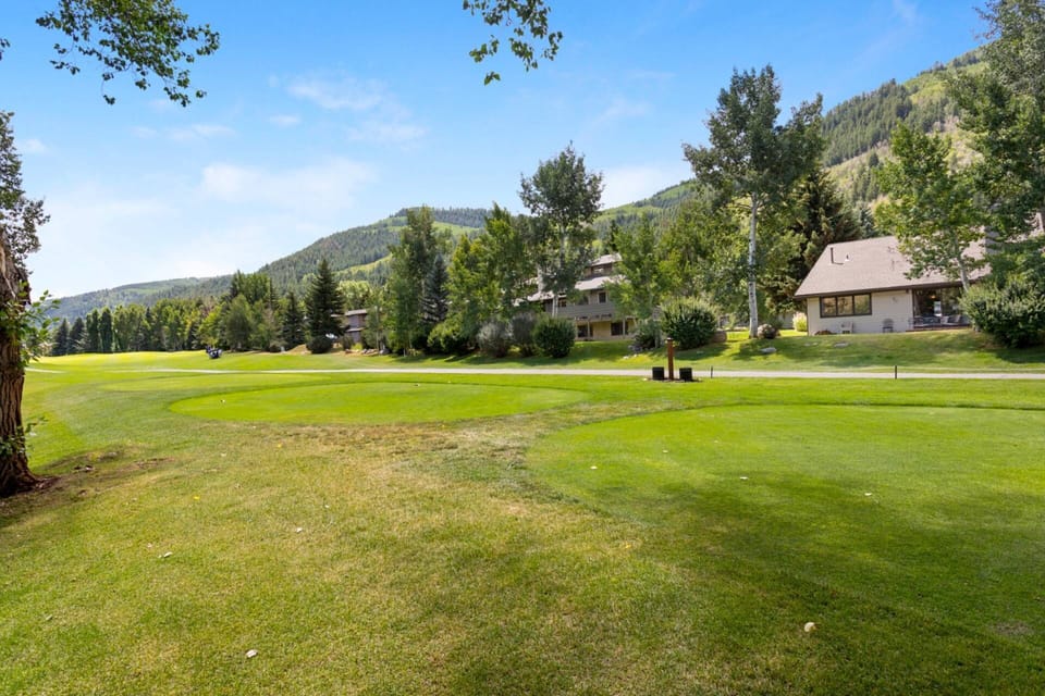 Beautiful view of the EagleVail golf course from the patio.