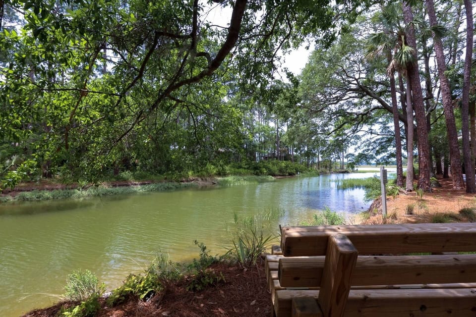 Sprigg's Shack is situated alongside this beautiful tidal creek.