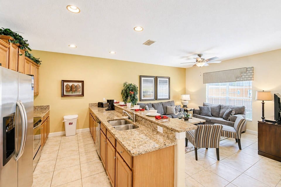 Open Concept Kitchen, Dining and Living areas