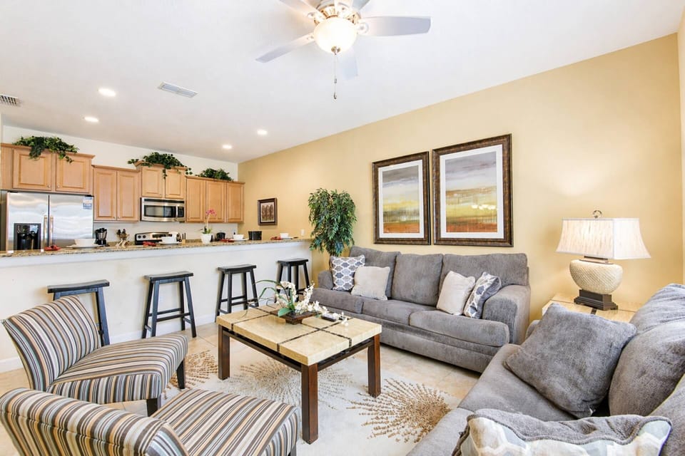 Spacious Living Room w/Open Access to Kitchen and Dining Areas (Newly Purchased Furniture)