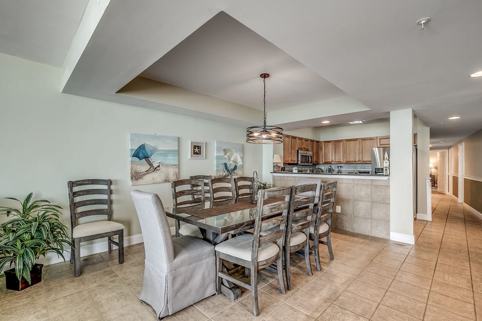 Dining and kitchen area
