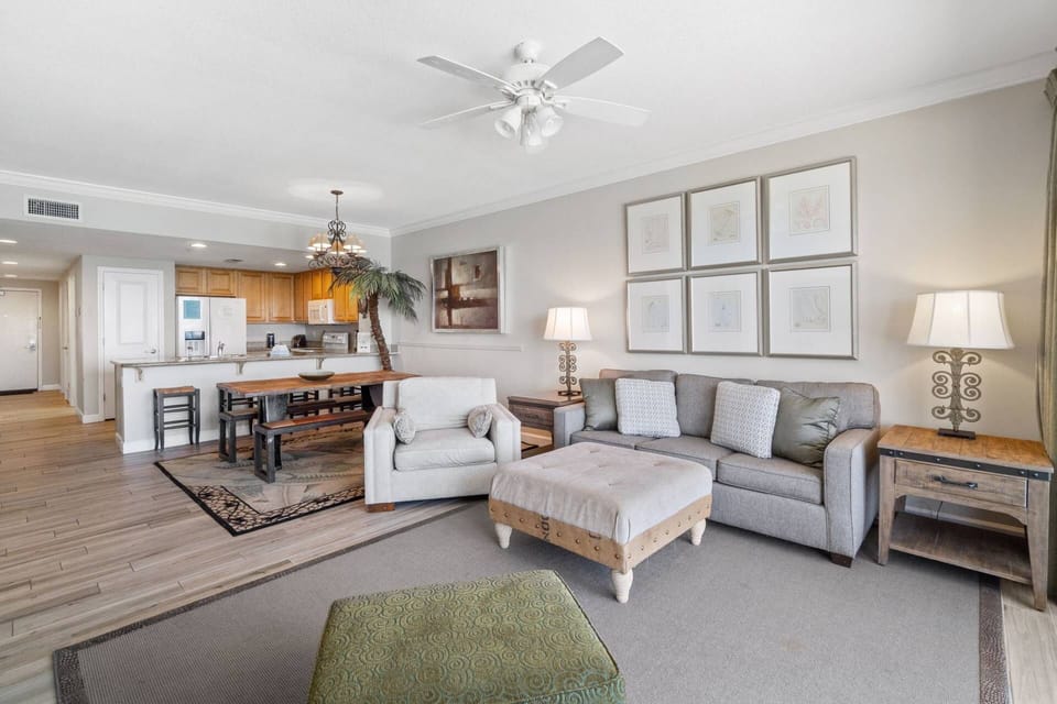 Living room with sleeper sofa.