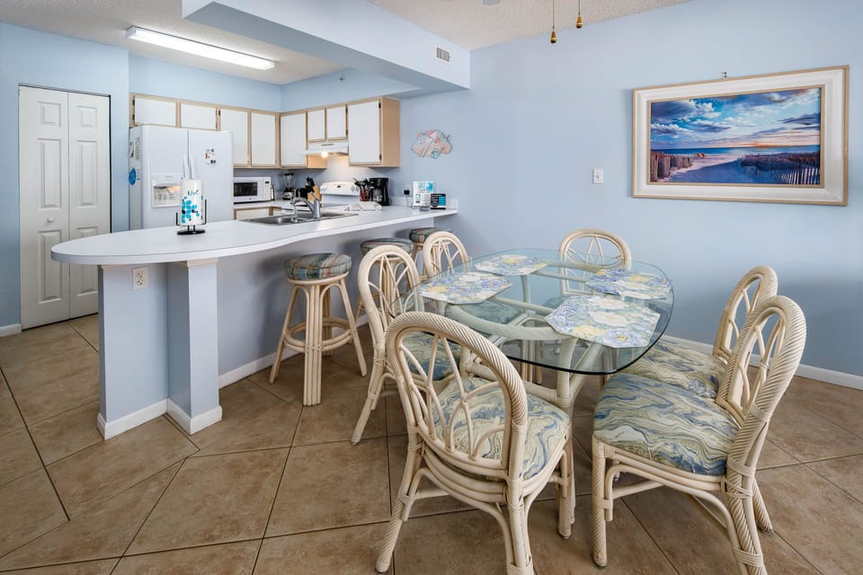 Kitchen Island - Additional seating for three at the kitchen island.