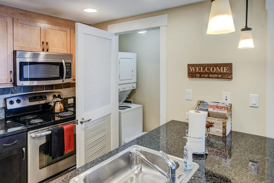 Laundry Room Off of Kitchen in our Winter Park, Colorado Condominium