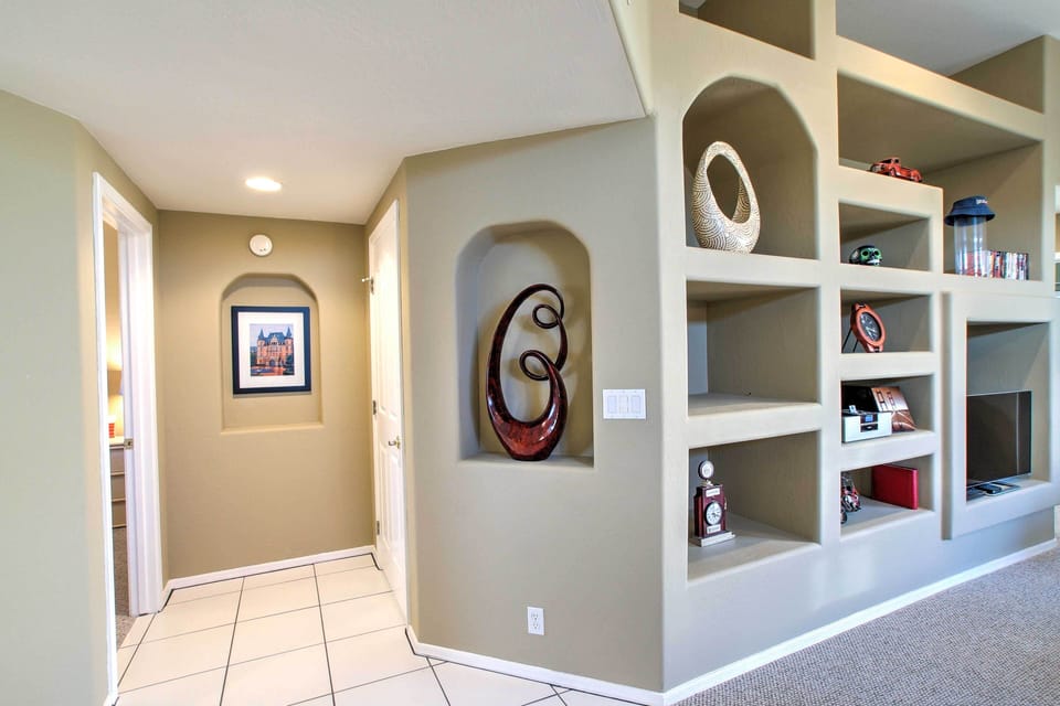 Tasteful decorations add personality to this quaint condo.