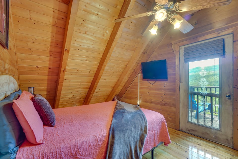 Bedroom 1 (Loft) | Stairs Required | Queen Bed