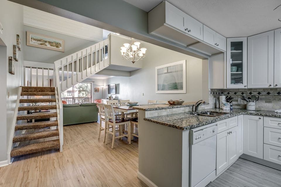 Kitchen to dining view