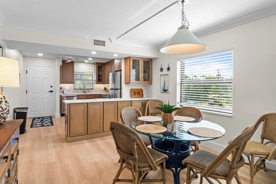 Dining and kitchen areas