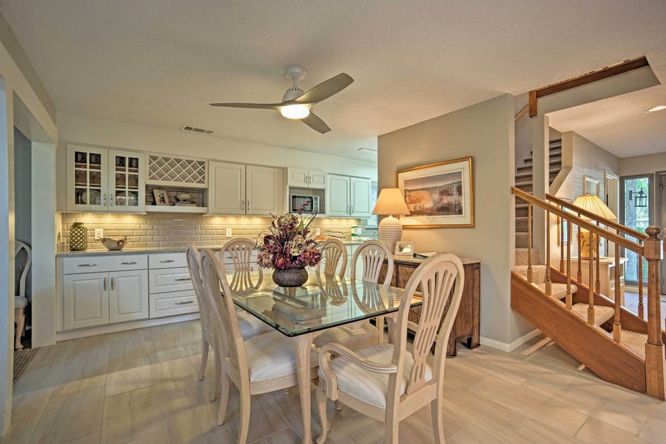 Dining Room | Central A/C | Staircase w/ Skylight