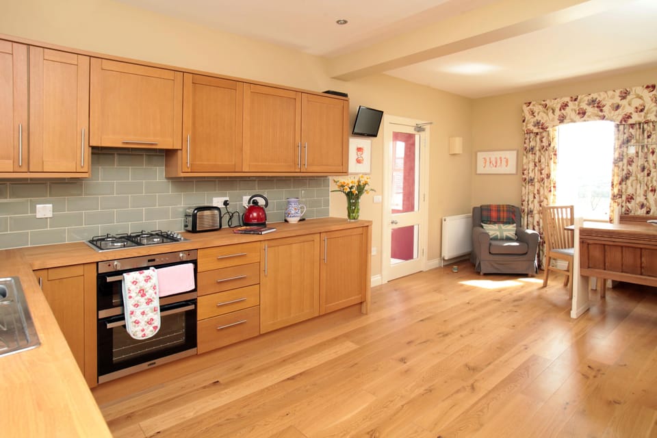 The large open plan kitchen and dining area