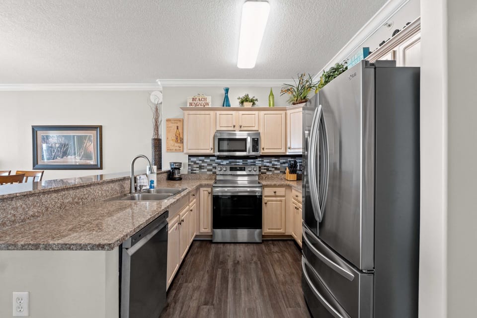 Fully stocked kitchen
