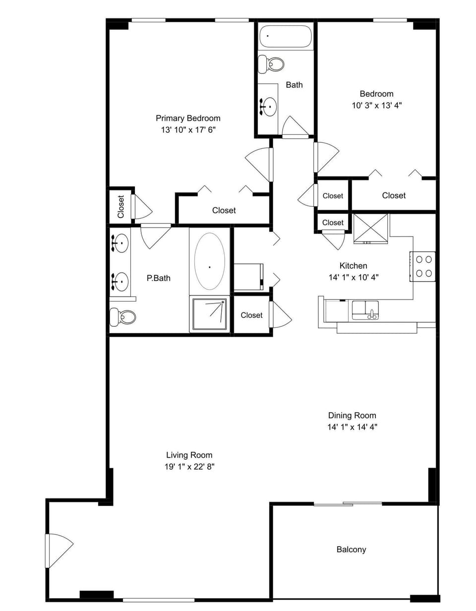 Silver Seas 203 - Floor Plan