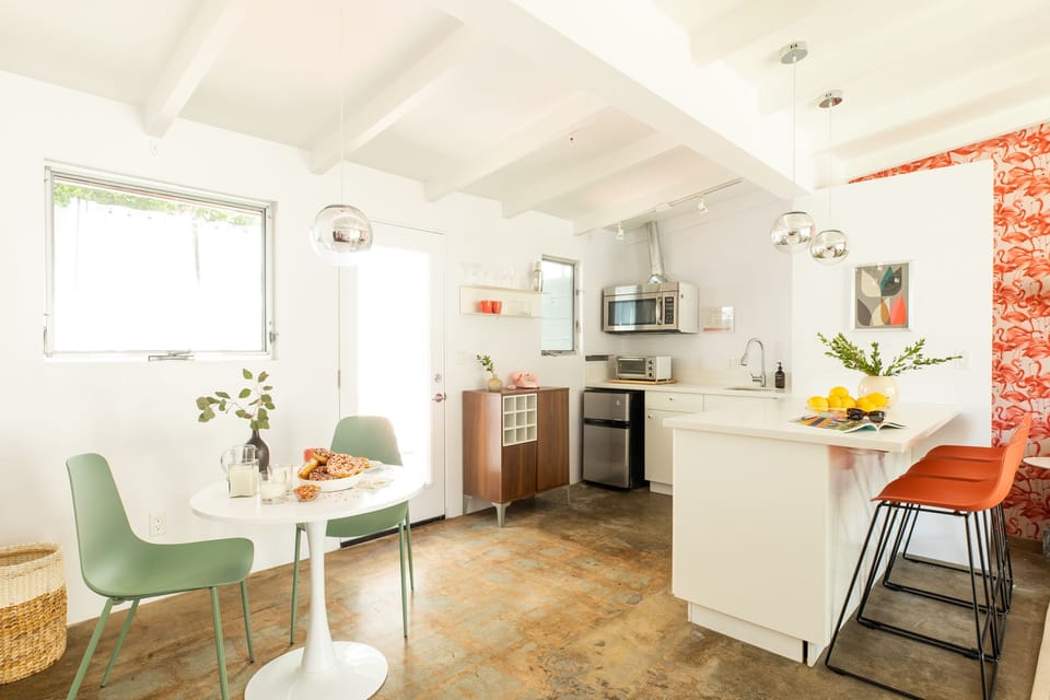 Grab a stool and a snack.