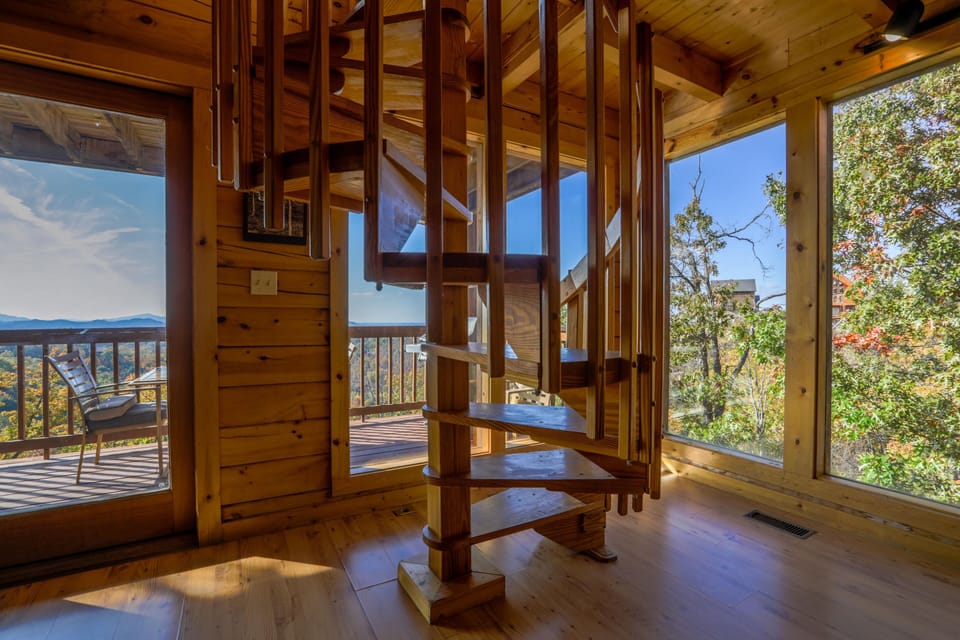Beautiful spiral staircase.