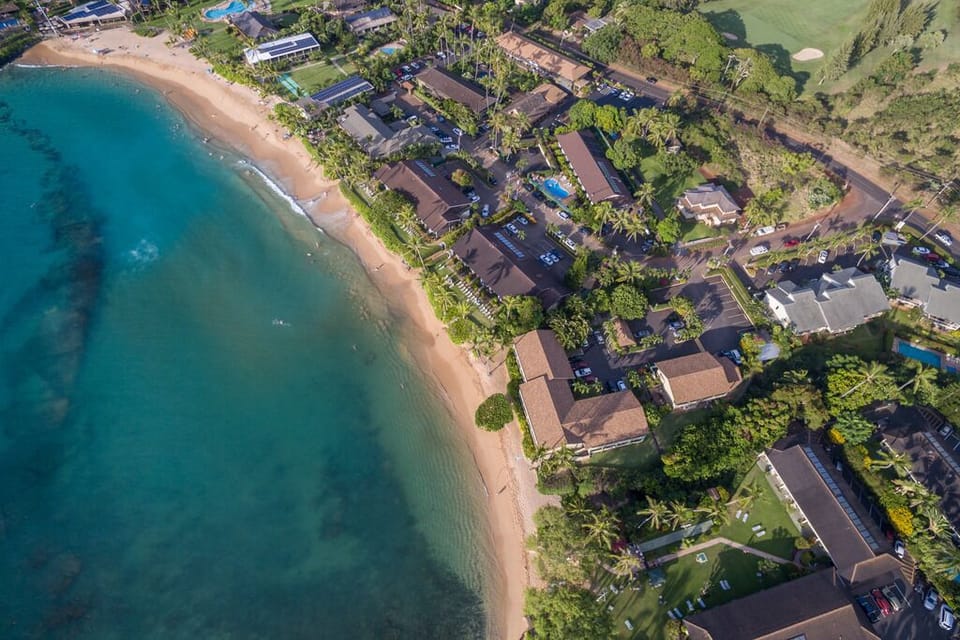 Aeriel View Of Beach at Napili Bay Resort