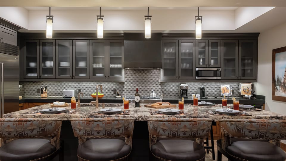 Kitchen, Main Level - With island and bar seating