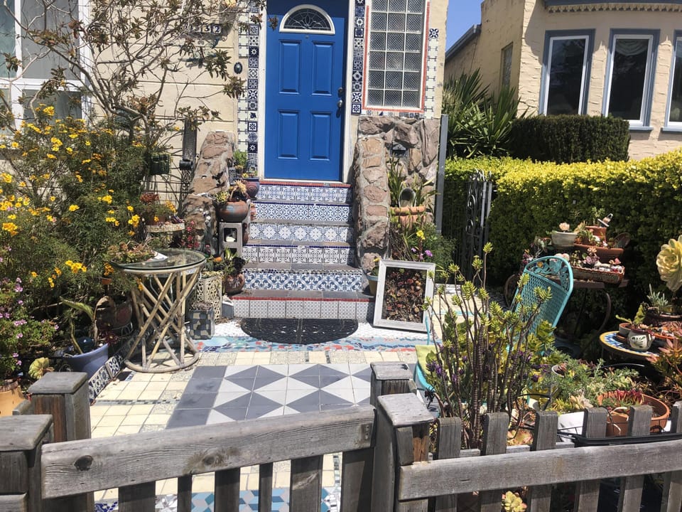 Entrance to our home. 5 minute walk from West Portal train station, restaurants.