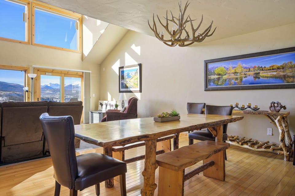 Mountain views from the dining table