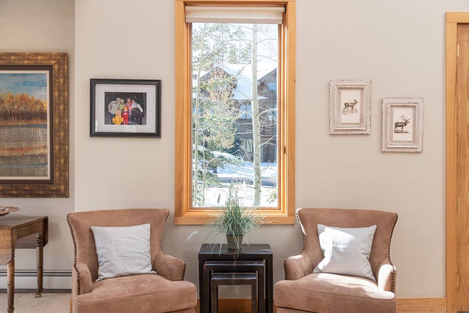 A welcoming seating area at the front entrance