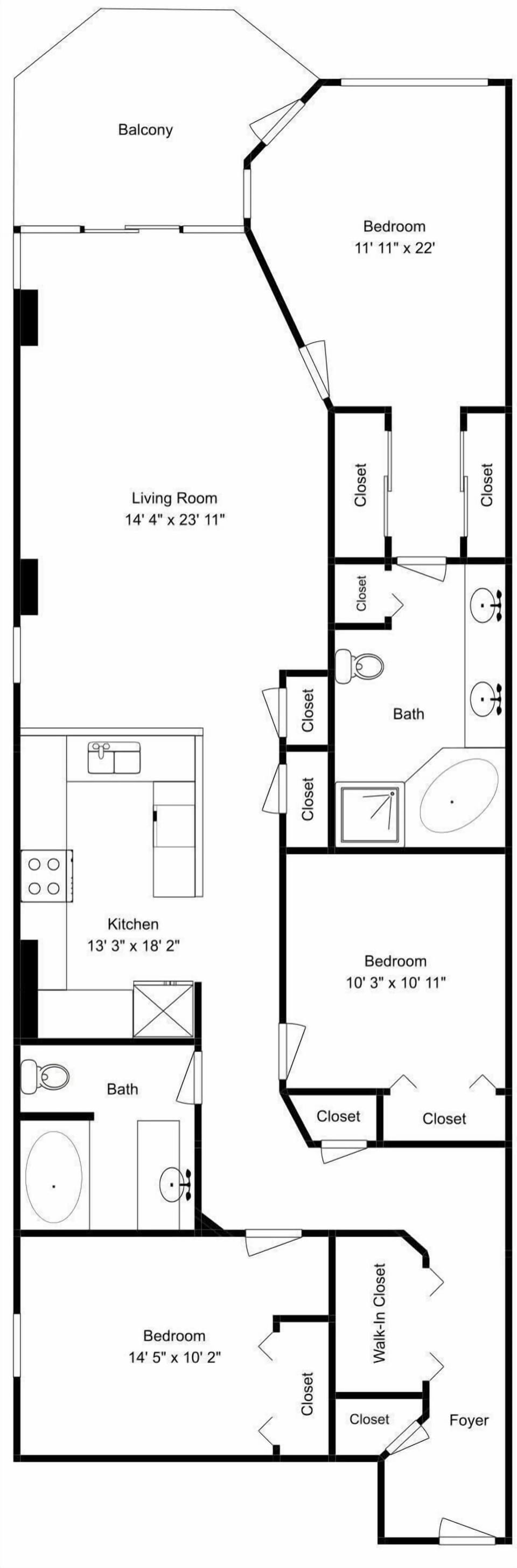 Sandpiper 301 - Floor Plan