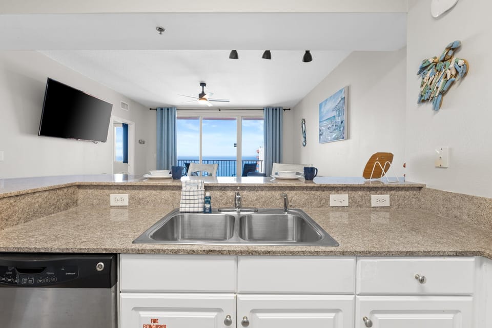 Fully Equipped Kitchen with Bar Seating