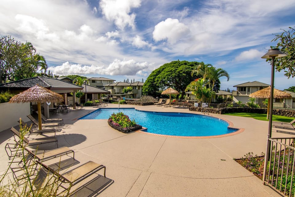 One of four resort pools